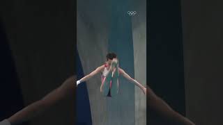 At Tokyo2020  Quan Hongchans gets two perfect scores in the womens 10m platform 🥇 [upl. by Gnoix168]