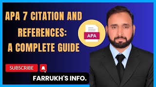 APA 7th edition Citation and Reference List A Complete Guide [upl. by Nicolau]