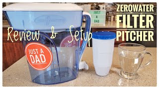 Review ZeroWater ZP010 Water Filter Pitcher with 5 Stage Filter How To Clean amp Setup [upl. by Meekar]