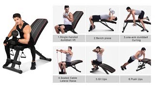 Adjustable Olympic Weight Bench perfect full body workout [upl. by Prisca640]