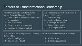 Leadership 501 Northouse Transformational Leadership Radonich 2018 [upl. by Uhp]