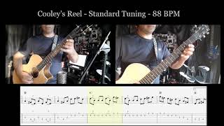 Cooleys Reel  Guitar Tutorial  Irish Trad  Tab  E minor [upl. by Knarf]