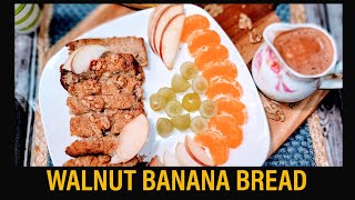 Walnut Banana Bread  Banana Bread Recipe WITHOUT OVEN  Eggless Banana Bread Recipe  gluten free [upl. by Raddi247]