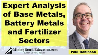 Expert Analysis of Base Metals Battery Metals and Fertilizer Sectors with Paul Robinson [upl. by Anelah]