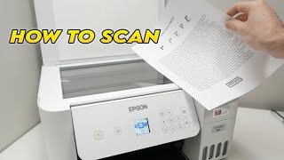 How to Scan Using the Epson EcoTank ET2800 Printer [upl. by Enelrad]